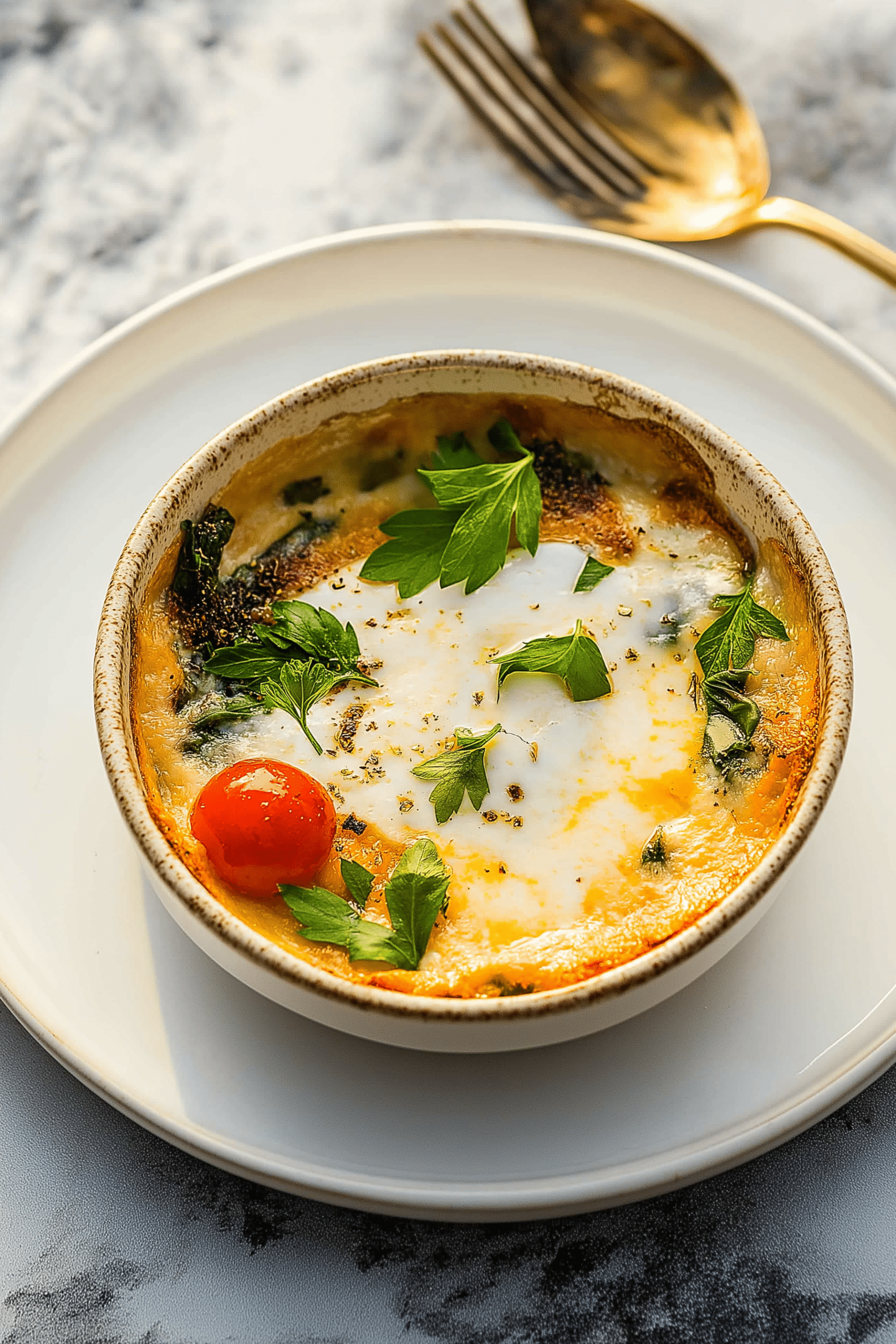 Avocado-Herb Egg Bake with Feta