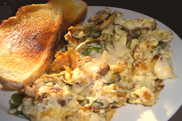 Scrambled Vegetable Omelet with Herbs