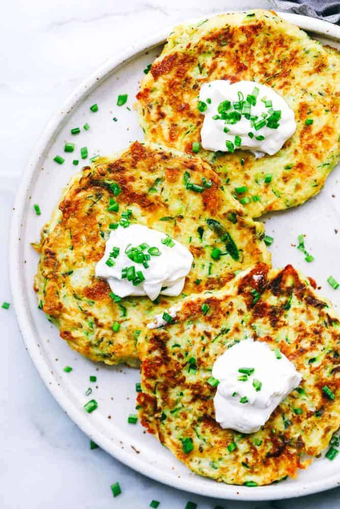 Pan-Fried Zucchini and Cheese Fritters