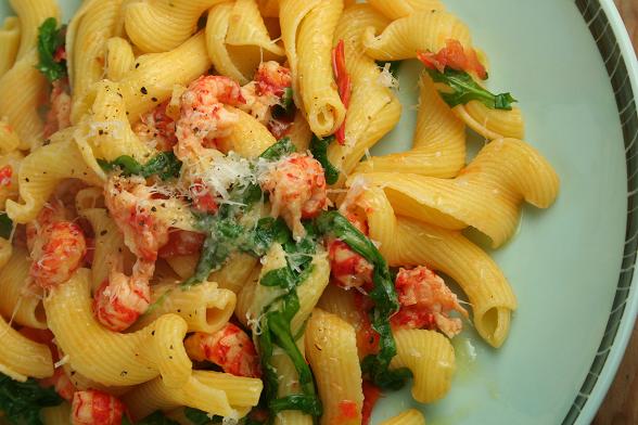with Sautéed Asparagus and Peas
