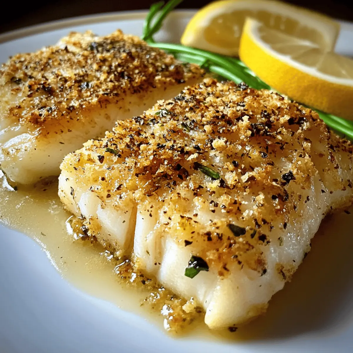 Bornholmian Herb-Crusted Cod with Lemon-Dill Sauce