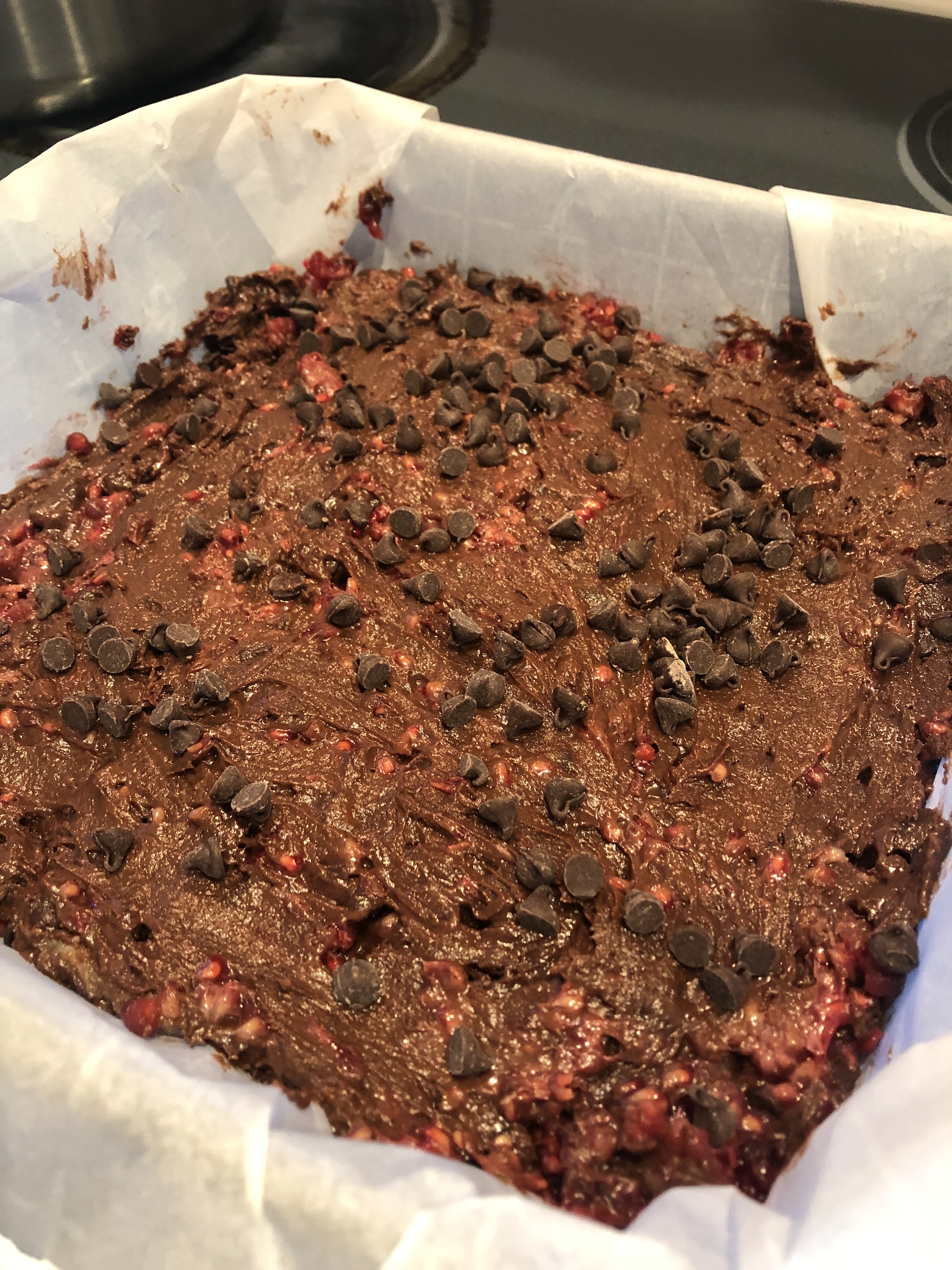 Raspberry Swirled Double Chocolate Brownie
