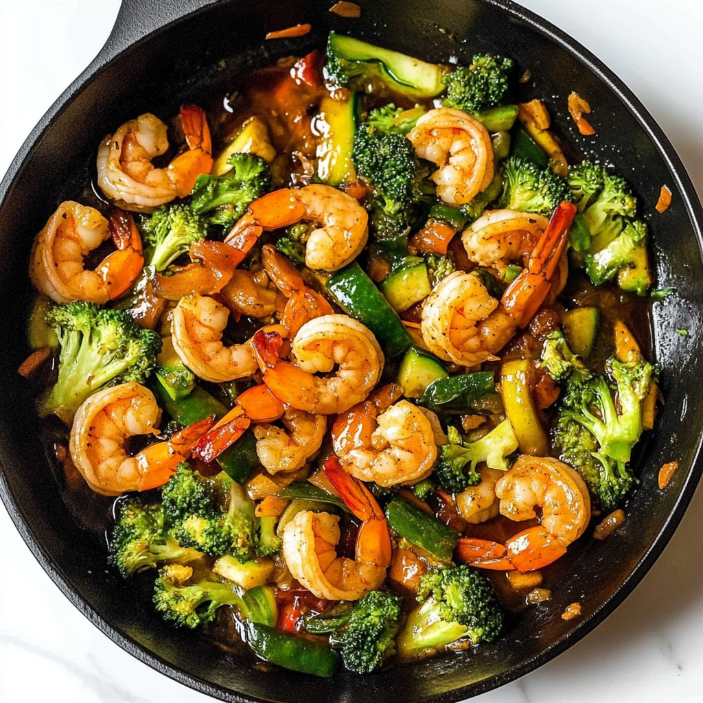 One-Pan Garlic Shrimp and Zucchini Stir-Fry