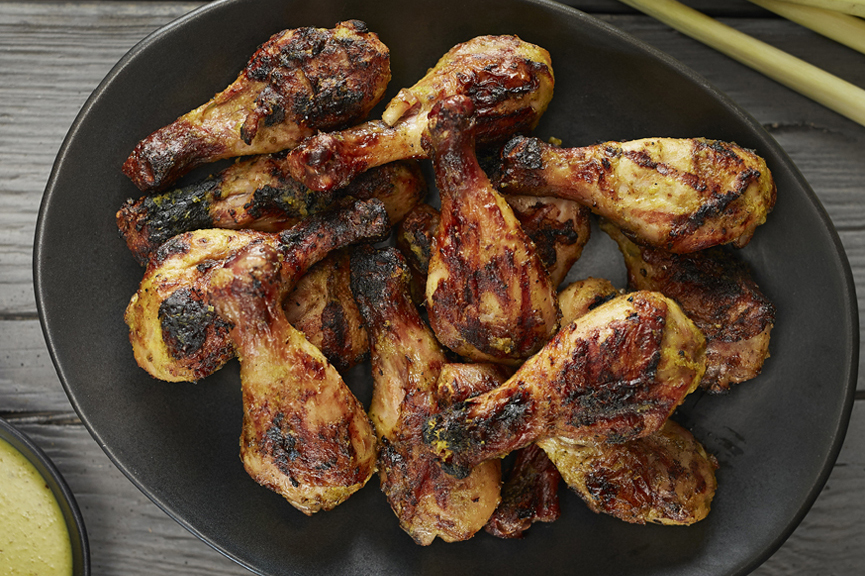 Crisp Lemongrass Chicken with Coconut Rice