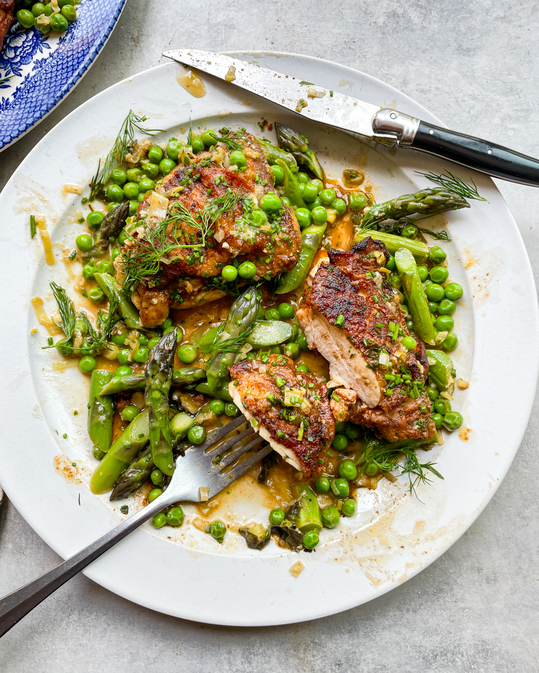 Pan-Seared Chicken Thighs with Rosemary and Roasted Vegetables