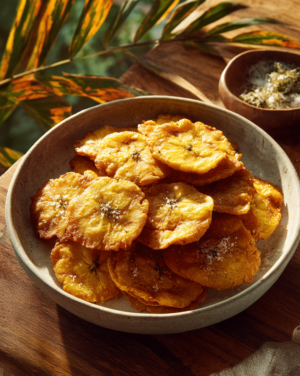 Crispy Plantain Rounds (Tostones)