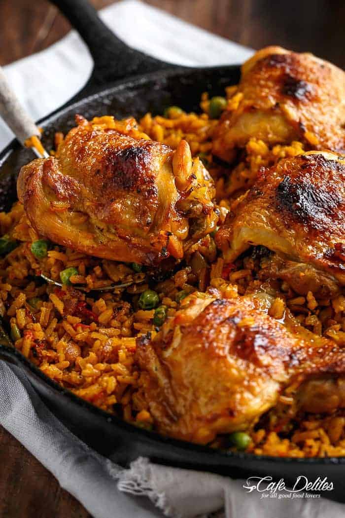 One-Pot Puerto Rican Chicken and Rice with Annatto