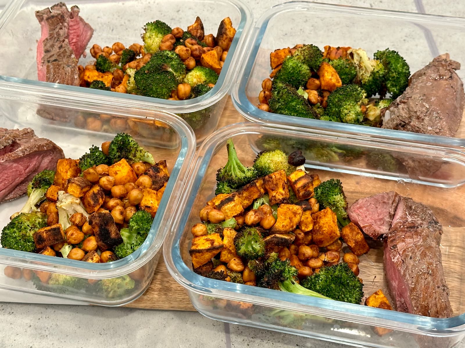 Harissa-Spiced Roasted Sweet Potatoes with Chickpeas