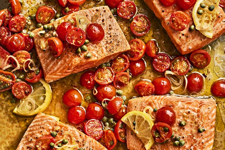One-Pot Lemon Herb Salmon with Cherry Tomatoes