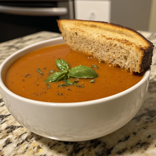 Two-Part Tomato Basil Soup