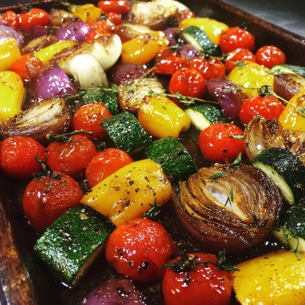 Serious Sheet Pan Vegetable Medley with Balsamic Glaze