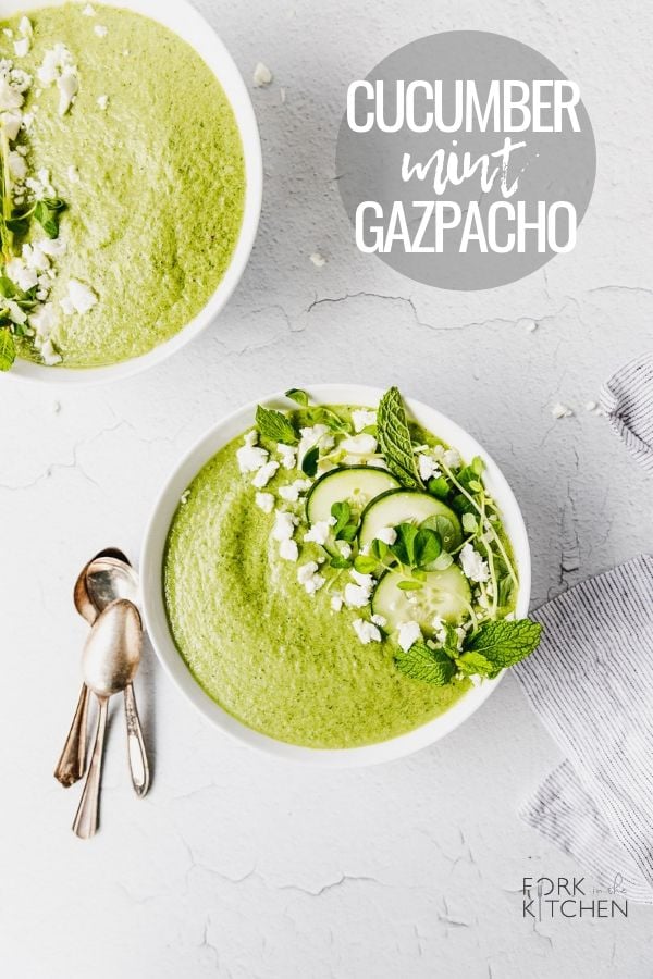Cucumber-Mint Gazpacho with Herb Croutons