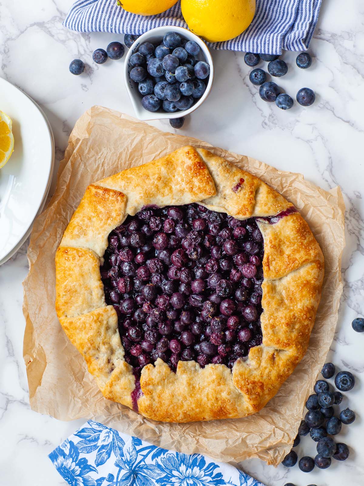 Lemon Curd and Blueberry Galette