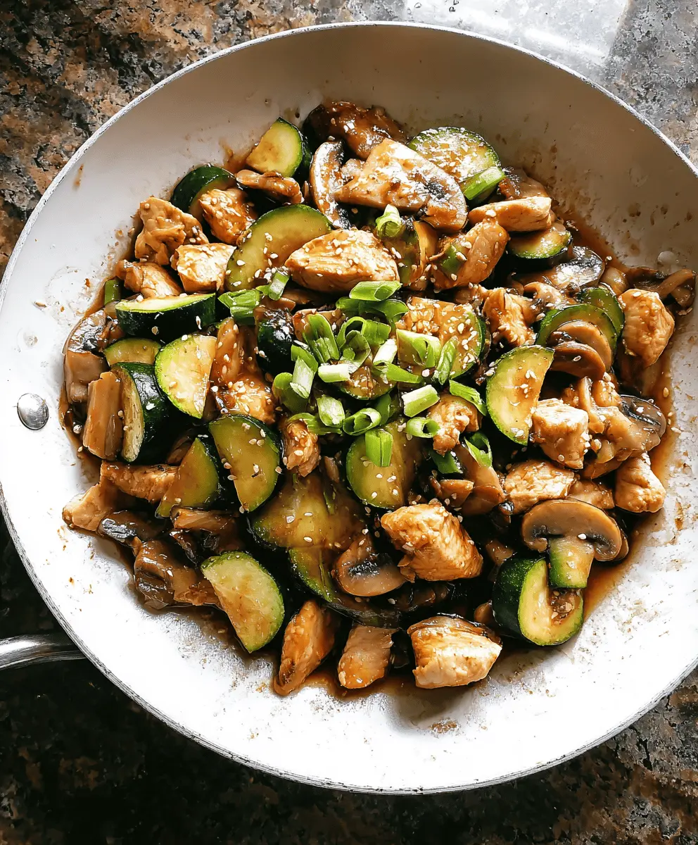 Ginger-Simmered Chicken with Zucchini and Carrot Medley