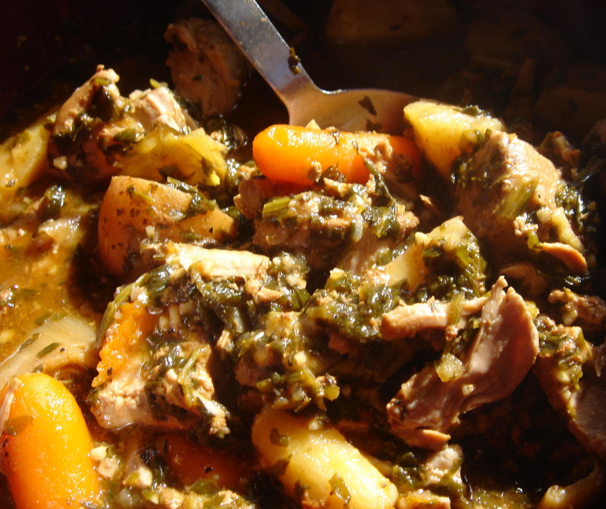 Slow-Cooked Pork and Green Plantain Stew