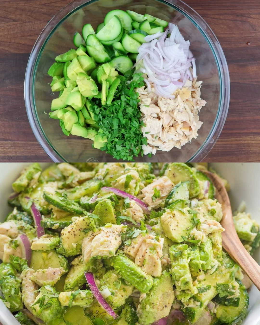 Avocado-Tuna Salad with Lemon-Herb Dressing