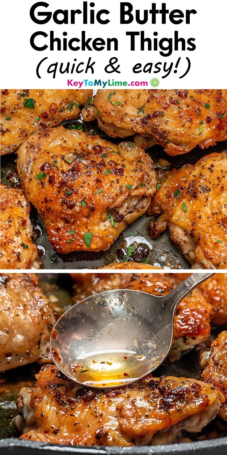 Pan-Fried Chicken Thighs with Garlic Butter and Thyme