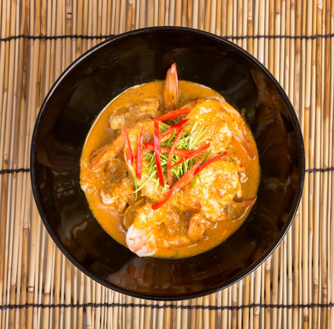 Coconut-Curry Shrimp with Roasted Sweet Potato
