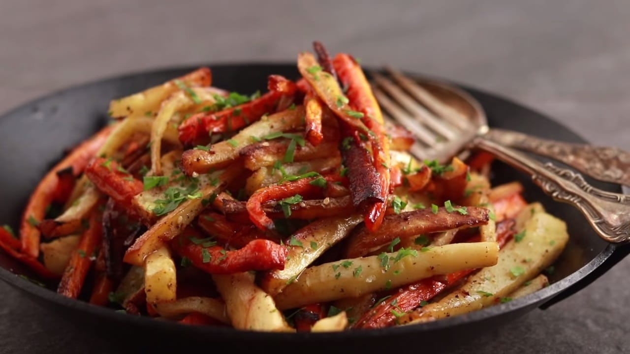 Sheet Pan Maple-Glazed Carrot and Parsnip Fries