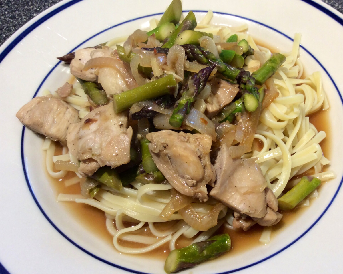 Stir-Fried Chicken and Asparagus with Coconut Aminos