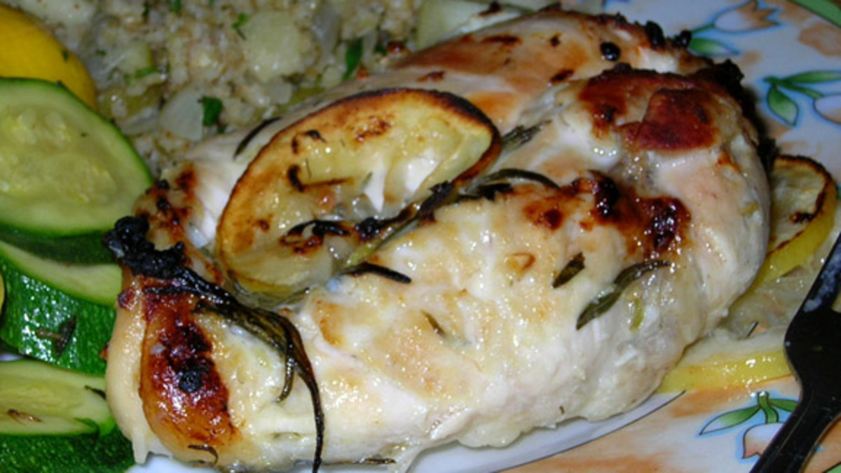 Grilled Lemon-Rosemary Chicken with Herb Crust
