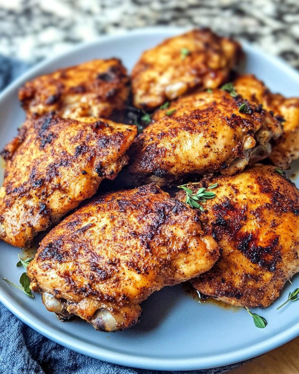 Air-Fried Chicken Thighs with Garlic and Paprika