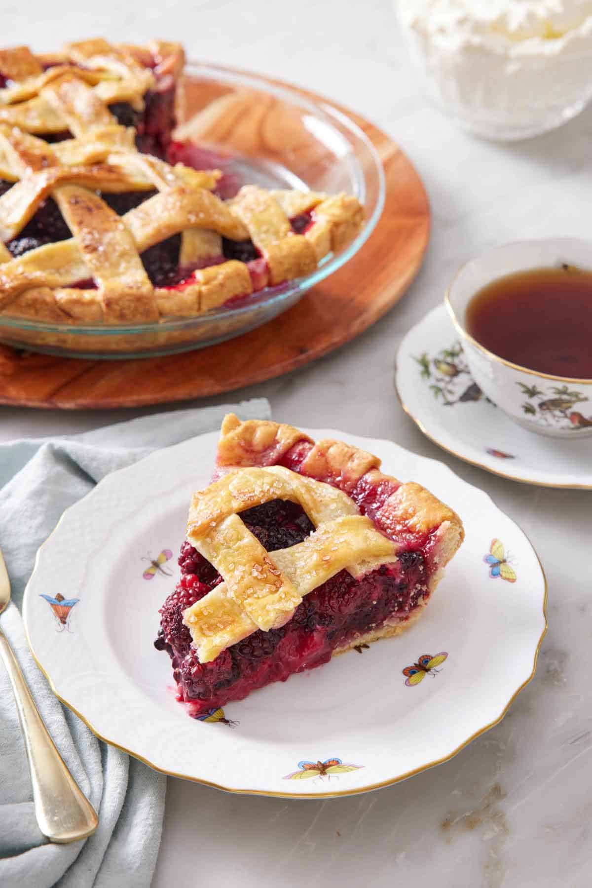 Blackberry and Raspberry Pie with Flaky Crust