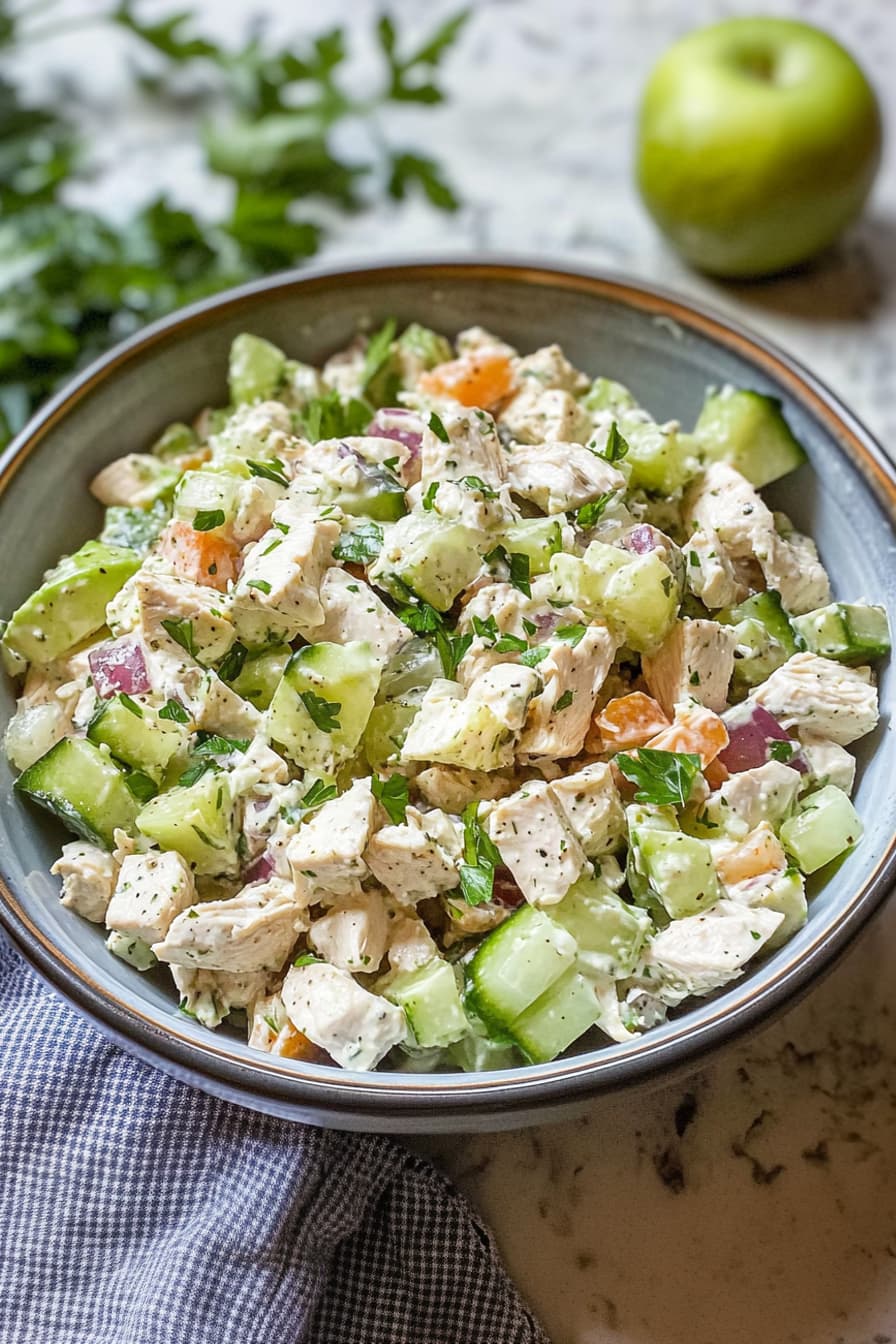 High-Protein Greek Yogurt Chicken Salad with Dill