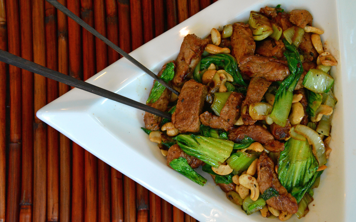 Pork Stir-Fry with Bok Choy and Ginger
