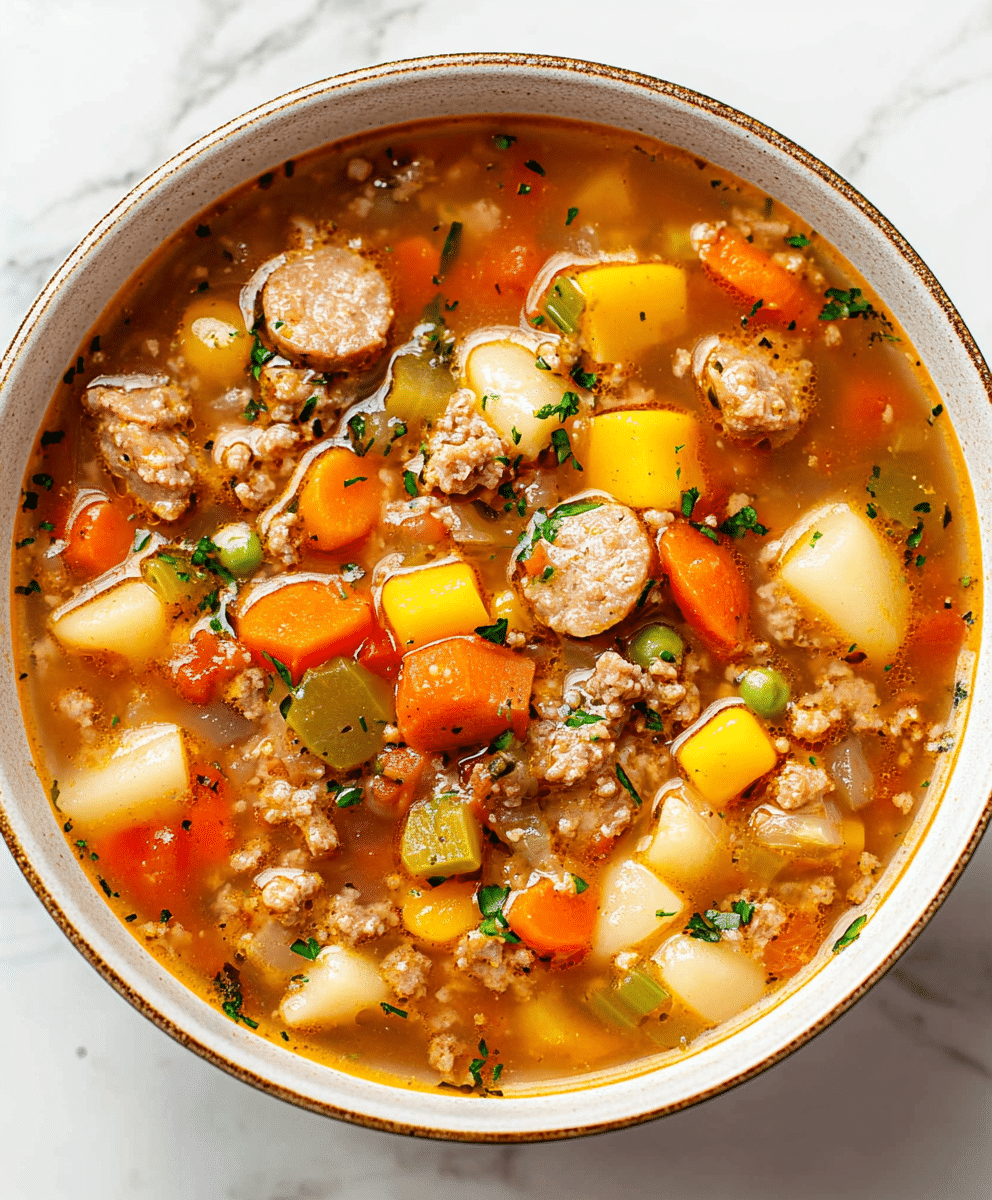 Savory Sausage and Root Vegetable Stew