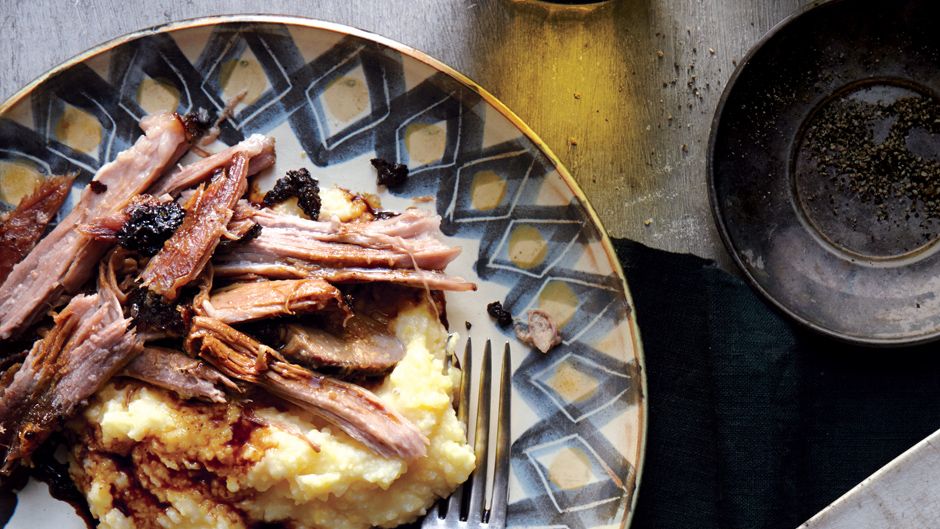 Herb-Roasted Pork Shoulder with Apple and Sage