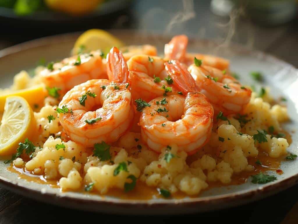 Sautéed Garlic Shrimp with Cauliflower Rice