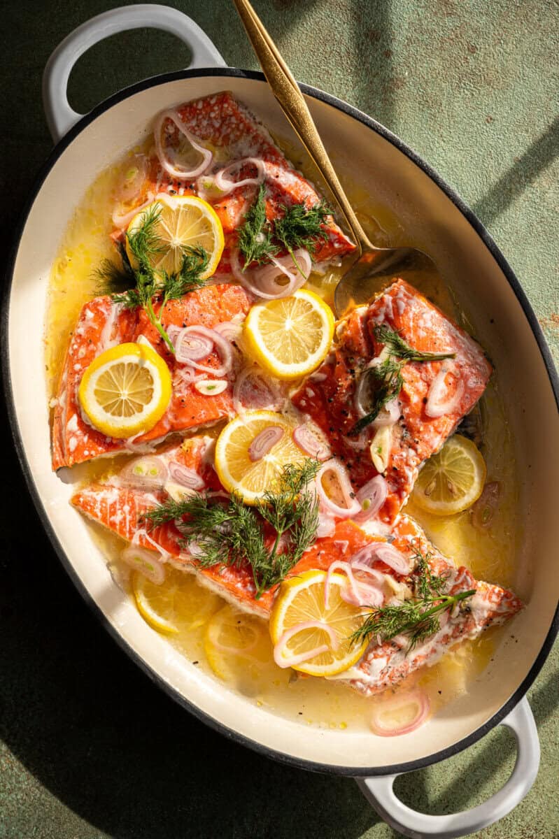 Whiskey-Glazed Salmon with Dill and Lemon