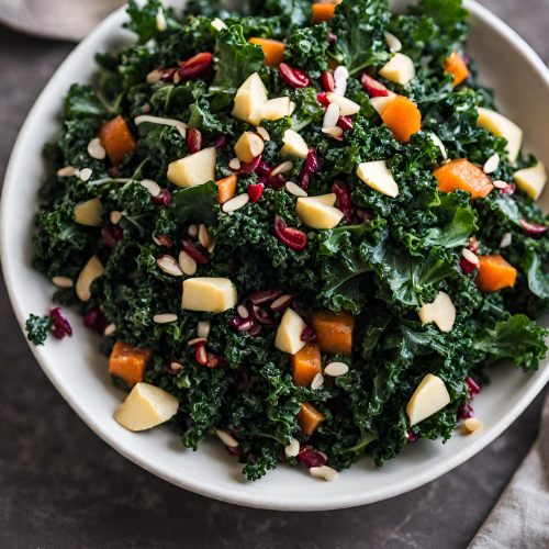 Massaged Kale and Avocado Salad with Lemon Vinaigrette