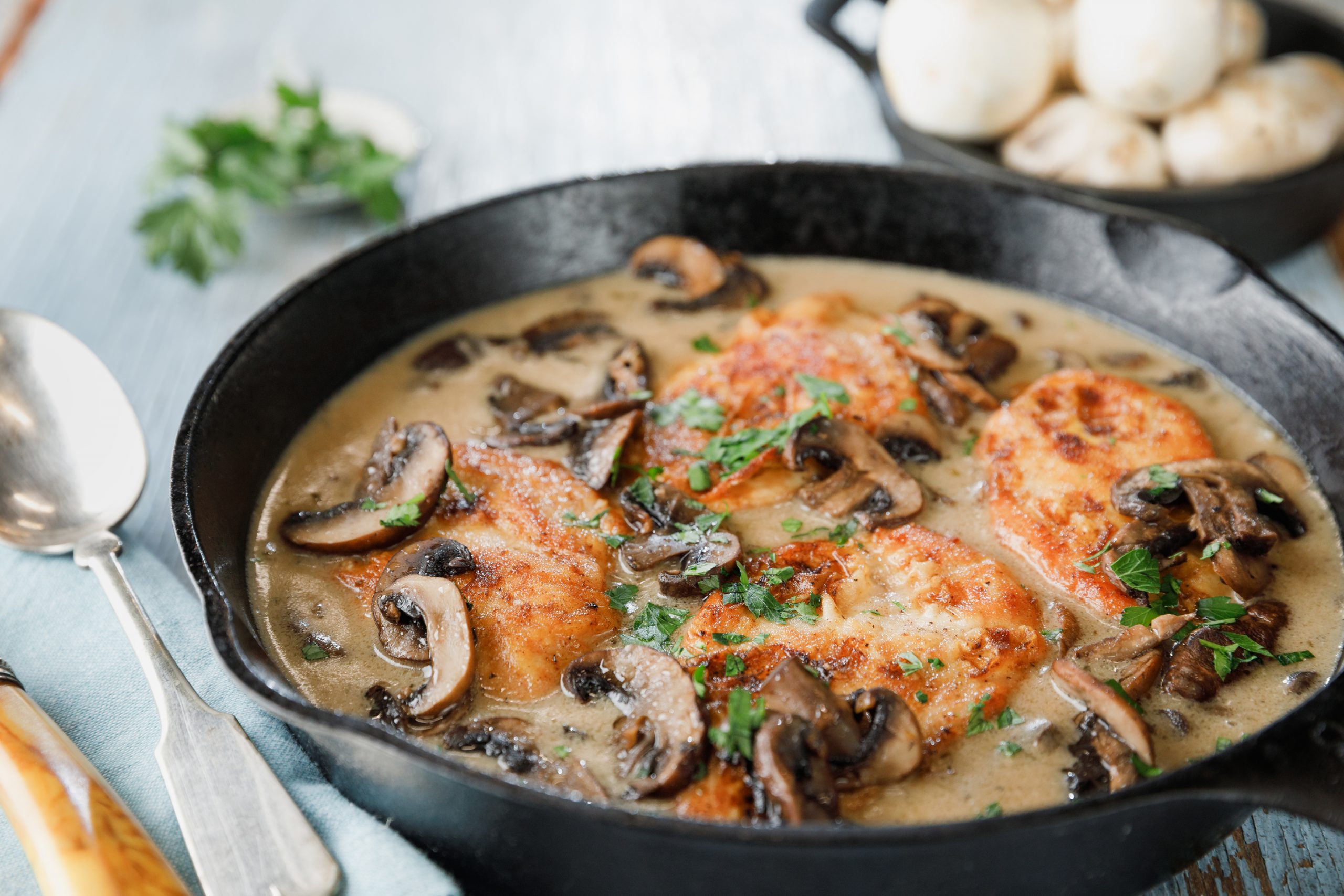 One-Pot Chicken and Mushroom Skillet