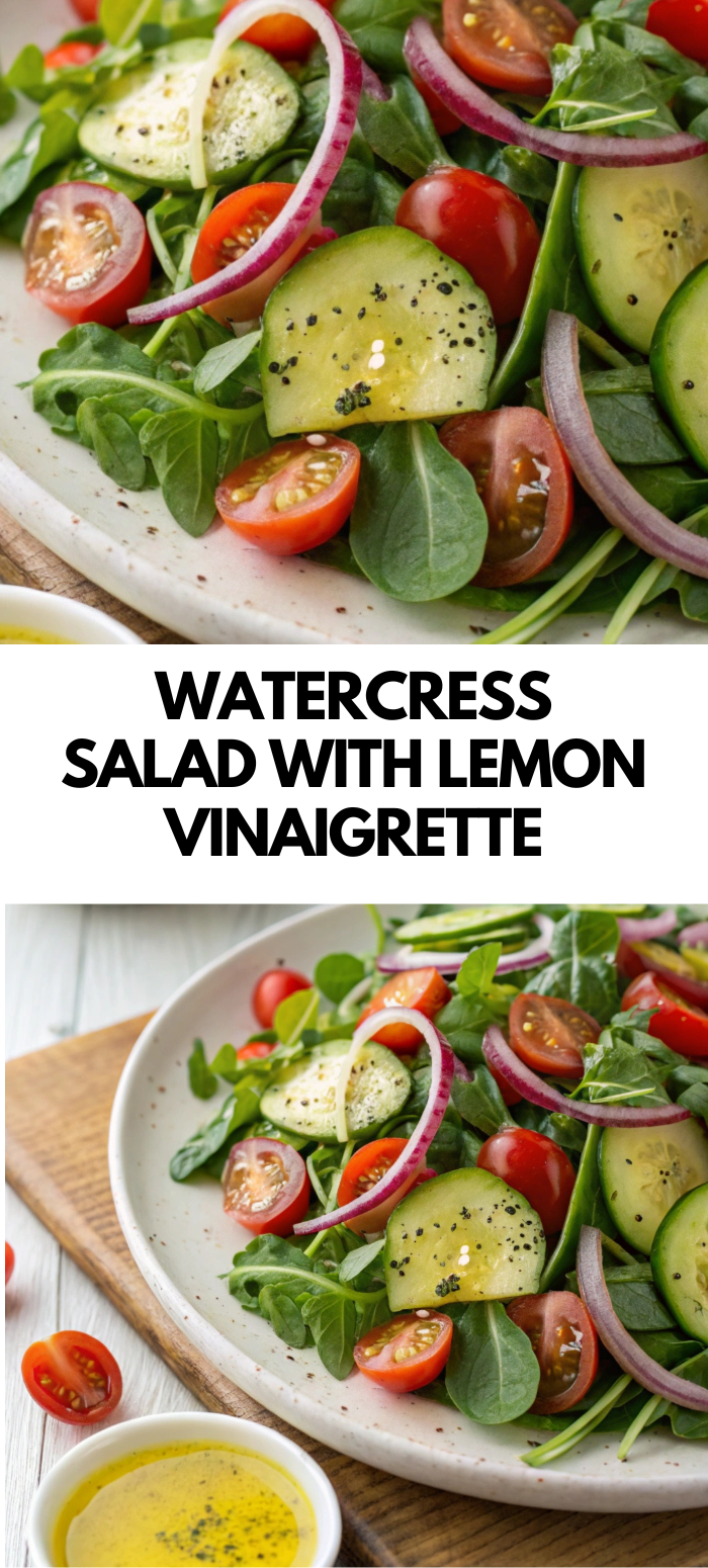 Arugula and Watercress Salad with Lemon Vinaigrette