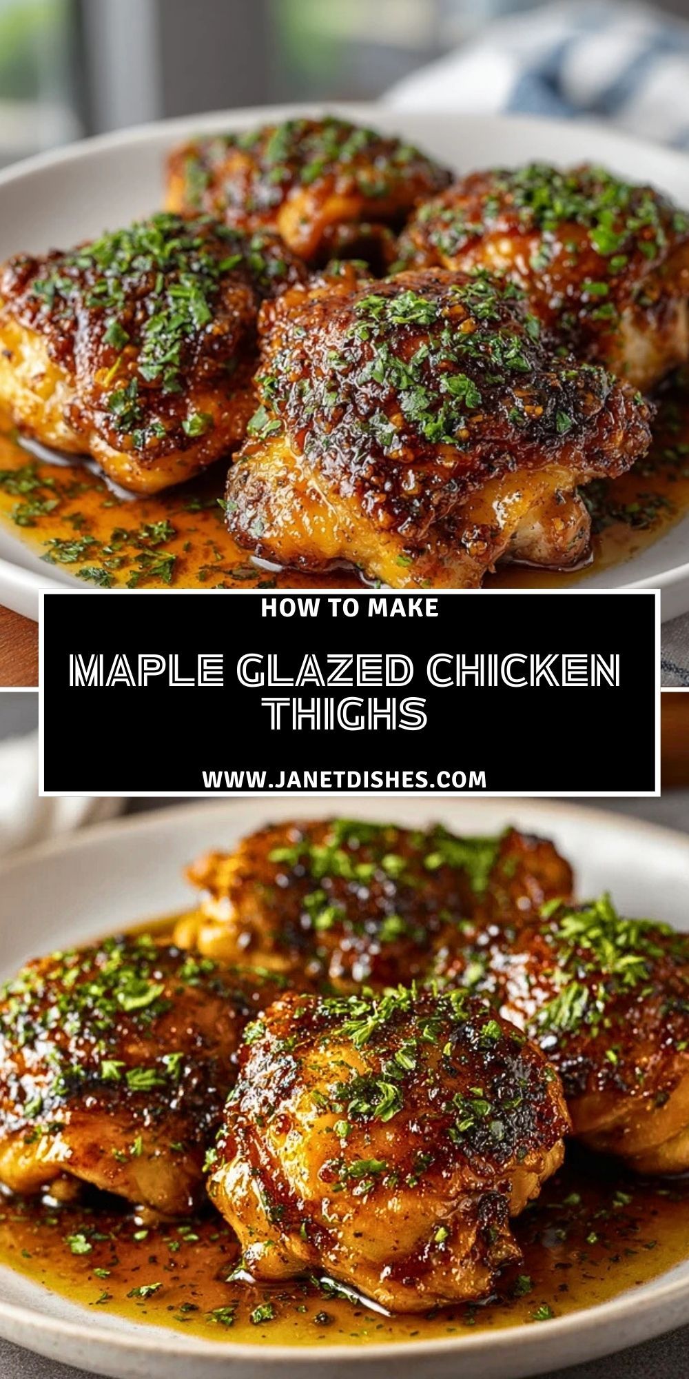 Pan-Seared Chicken Thighs with Maple-Dijon Glaze
