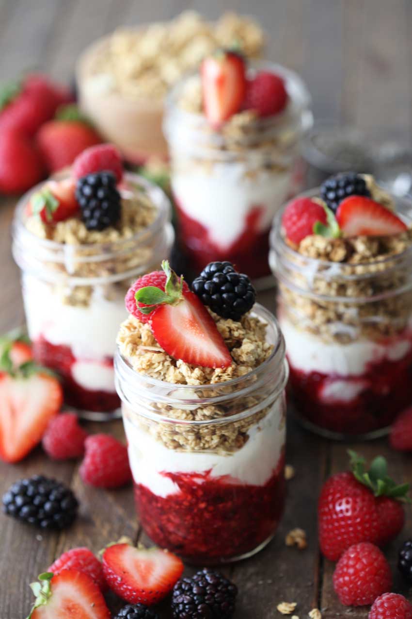 Easter Egg Parfaits with Berry Compote