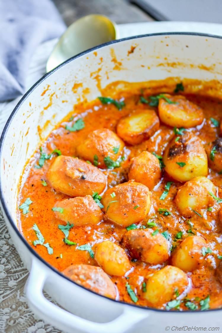Kashmiri Dum Aloo in Yogurt Sauce