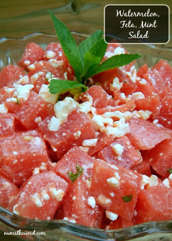 Chilled Watermelon and Feta Salad with Mint and Lime