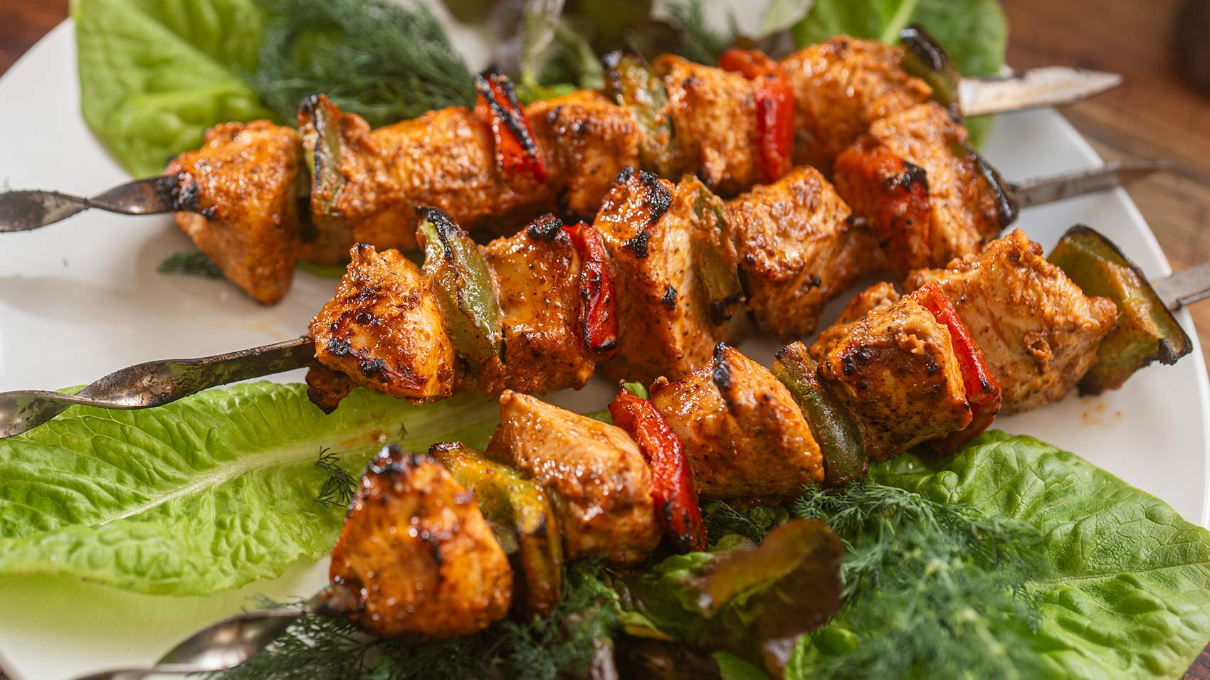 Half-Peppered Chicken Skewers