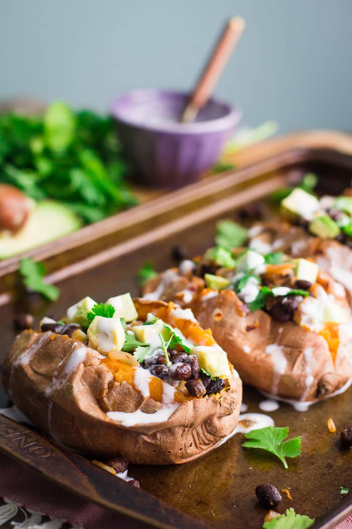Stuffed Sweet Plantains with Black Beans and Corn