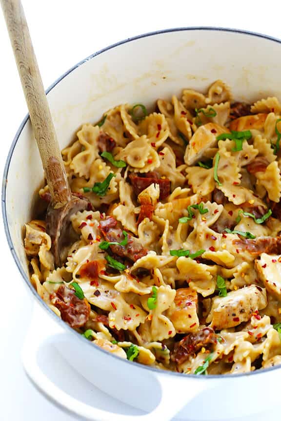 Stir-Fried Pasta with Sun-Dried Tomatoes and Cherry Tomatoes