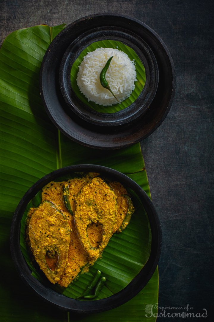 Mustard-Glazed Hilsa Fish with Coconut Rice