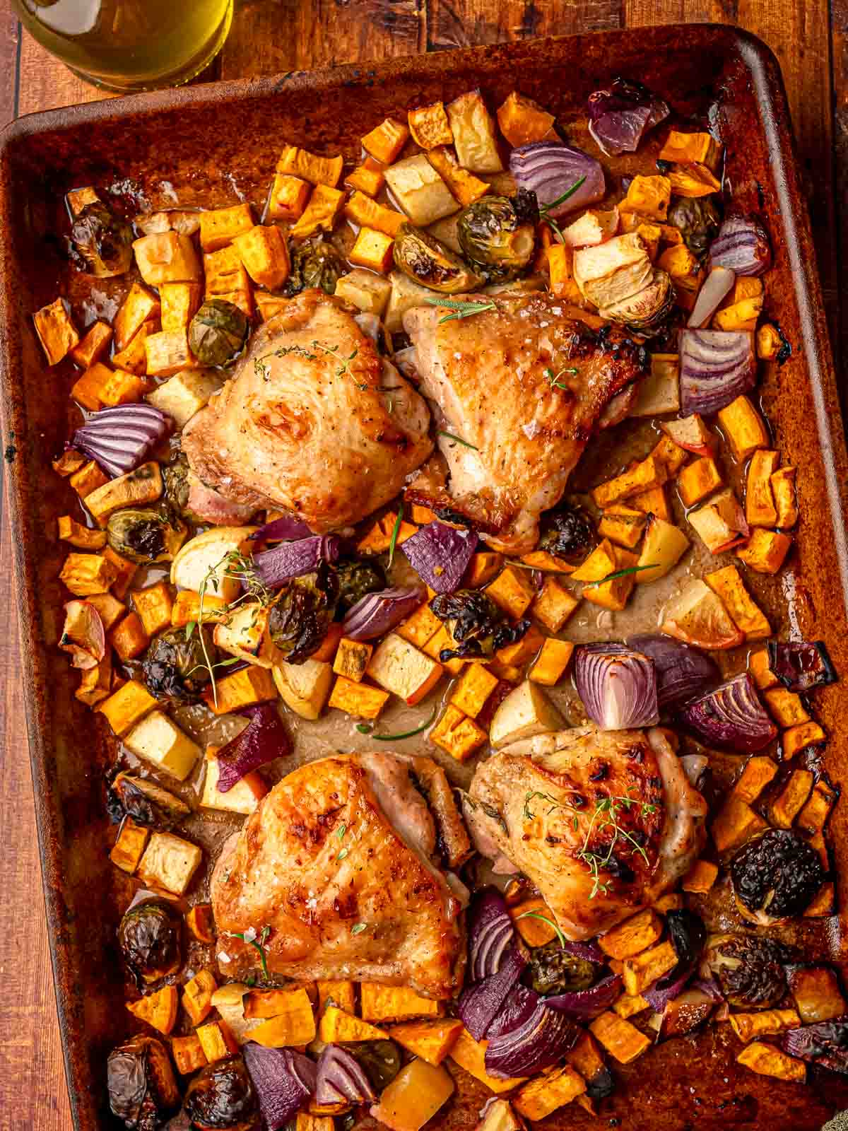Rosemary-Glazed Sheet Pan Chicken with Carrots and Parsnips