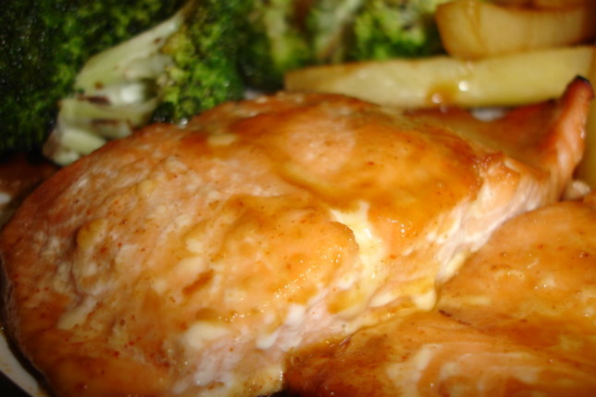 Honey-Aperol Glazed Salmon Fillets