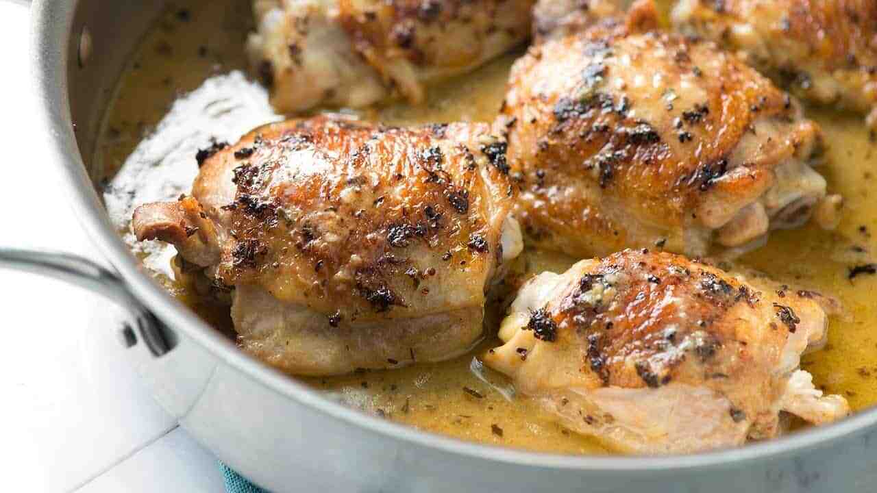 Lemon-Dill Chicken Thighs with Herb Rice