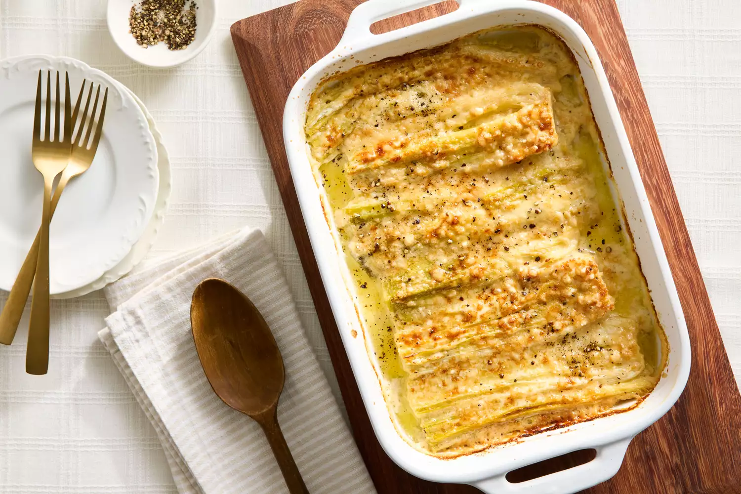 Oyster and Leek Gratin