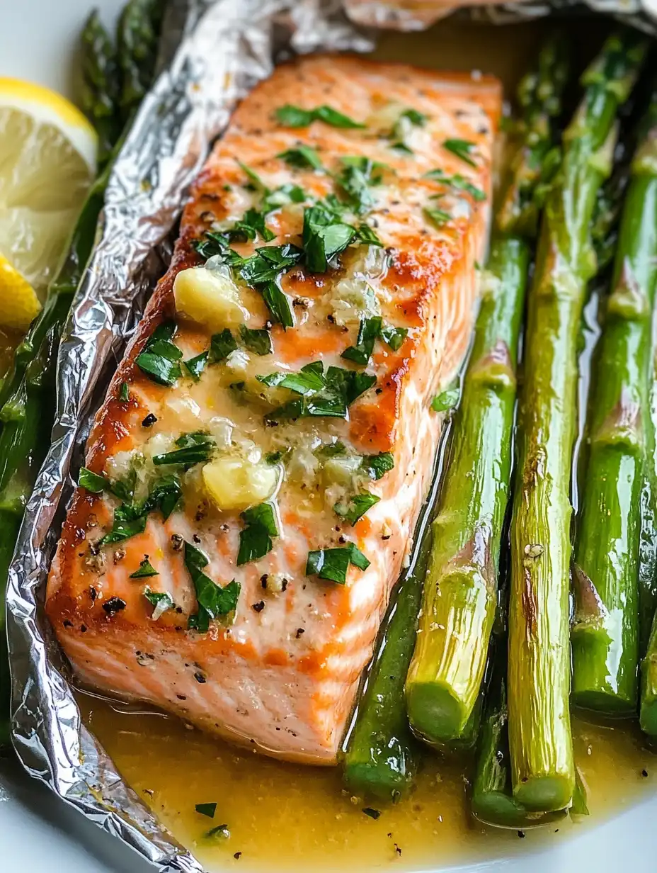 Sautéed Salmon with Lemon-Dill Sauce and Roasted Asparagus