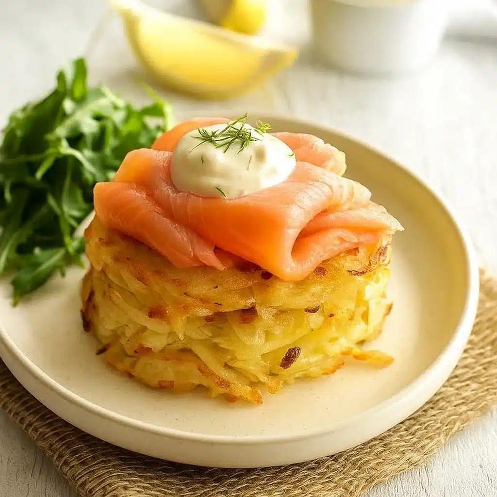 Lemon-Dill Smashed Potatoes with Crispy Smoked Salmon